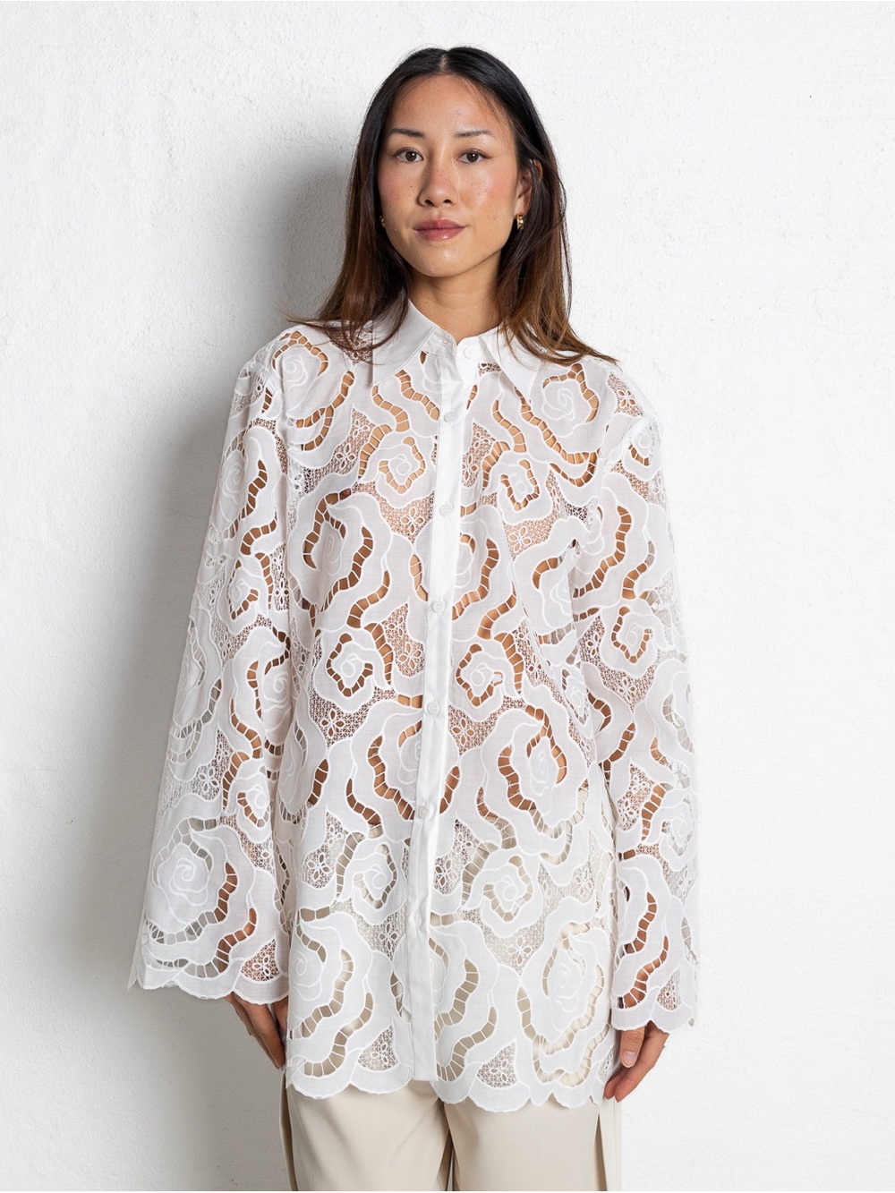 NWOT | VIKTORIA CHAN | Dorrie Lace Shirt | XS